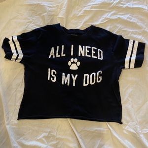 All I Need Is My Dog Jersey Crop Top